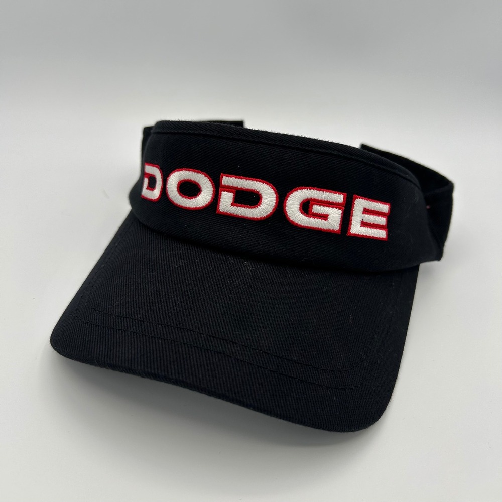 Dodge Visor Hat Unisex OSFM Black Racing Automotive Y2K Style